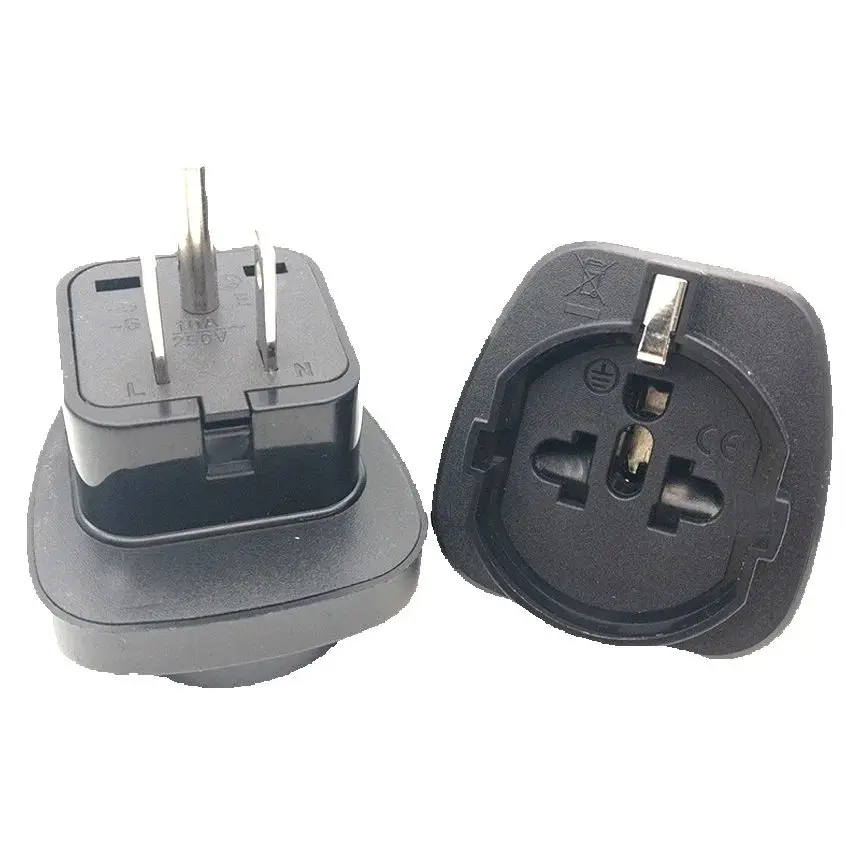 1pcs White Blac European to US Convert Plug Japan Canada Thailand Grounded America Type B Wall Cable Plug Travel Adapter Socket