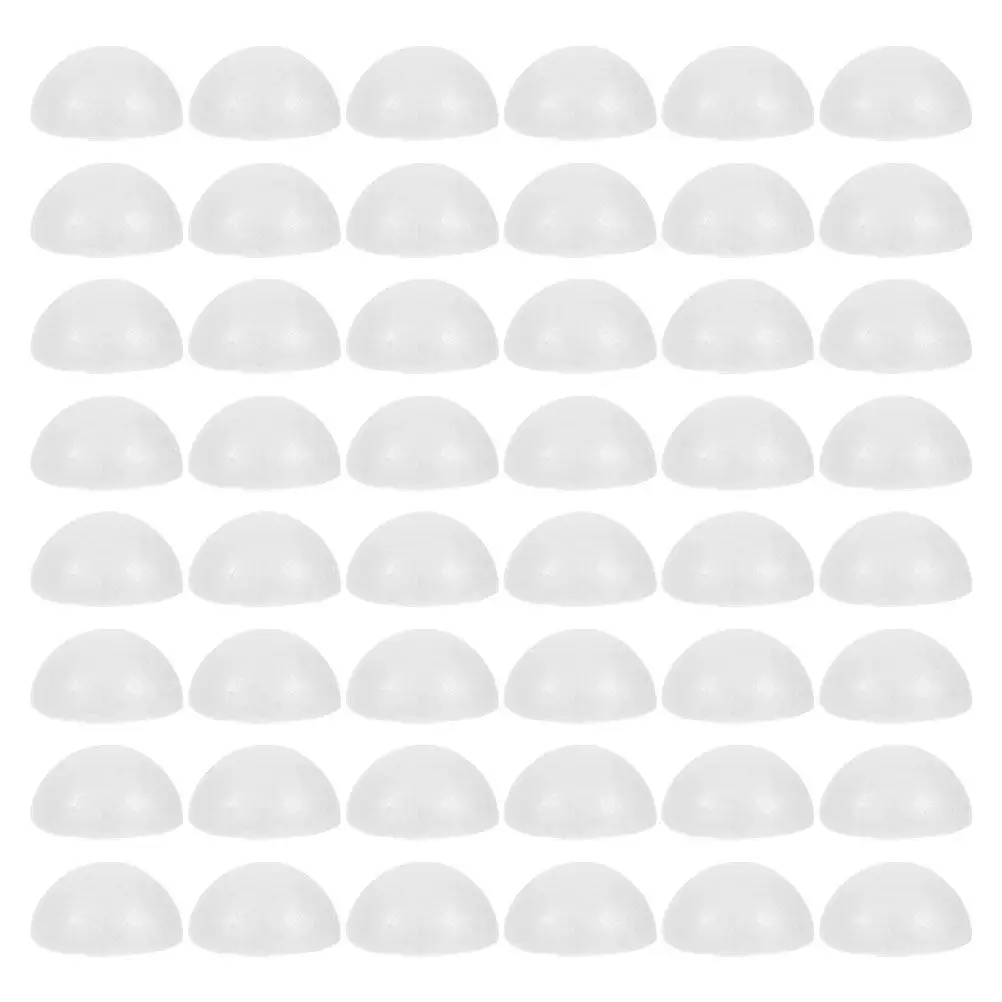 

100 шт. белых полусферических пенопластовых шаров для декора, поделок, свадебных букетов, флористики, DIY-проектов