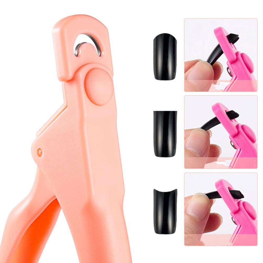 

4pcs Clippers U-Shaped Cutter Professional Manicure Scissors Ergonomic Design Tip Trimmer Round Edge Art Tool For