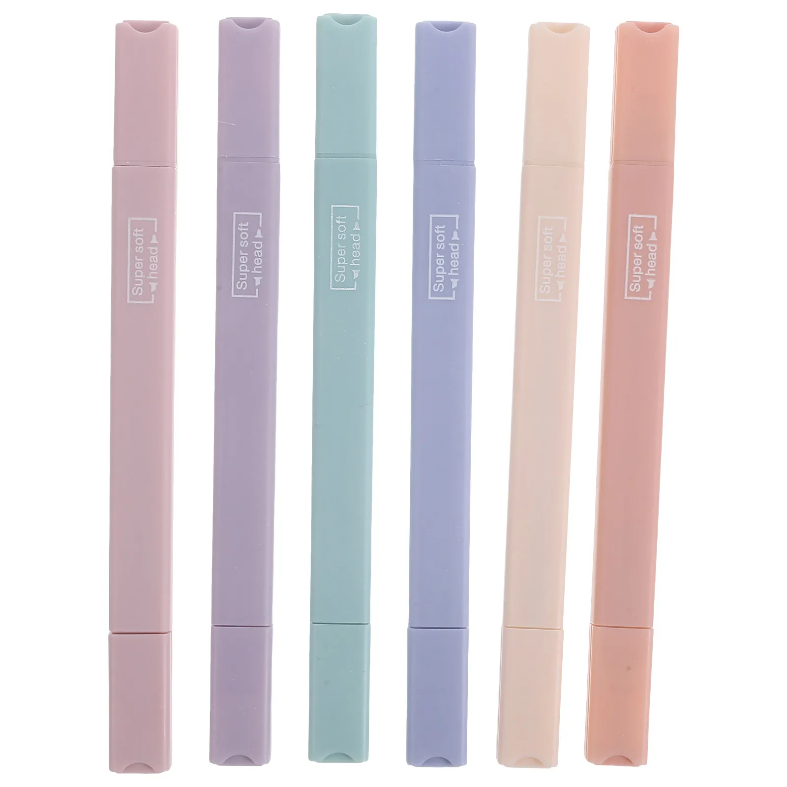 

6Pcs Highlighter Fluorescent Marker Pens Colorful Plastic Markers Smooth Writing Note Taking for Students Teachers Office