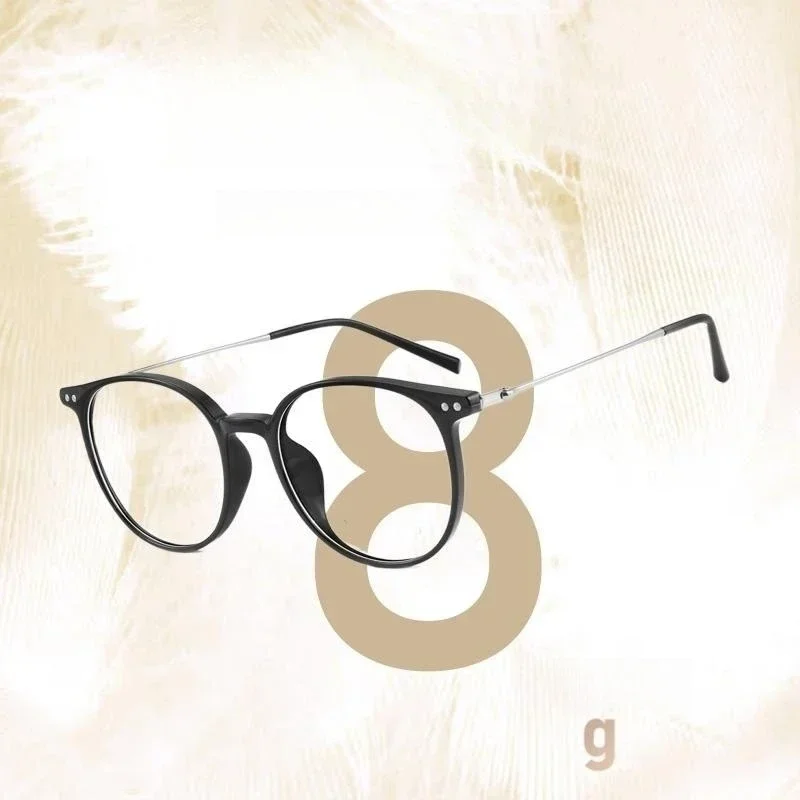 KIZN التيتانيوم النقي خفيفة مريحة مرنة وصفات طبية نظارات الرجال WomenTR90 الرجعية إطارات النظارات البصرية المستديرة