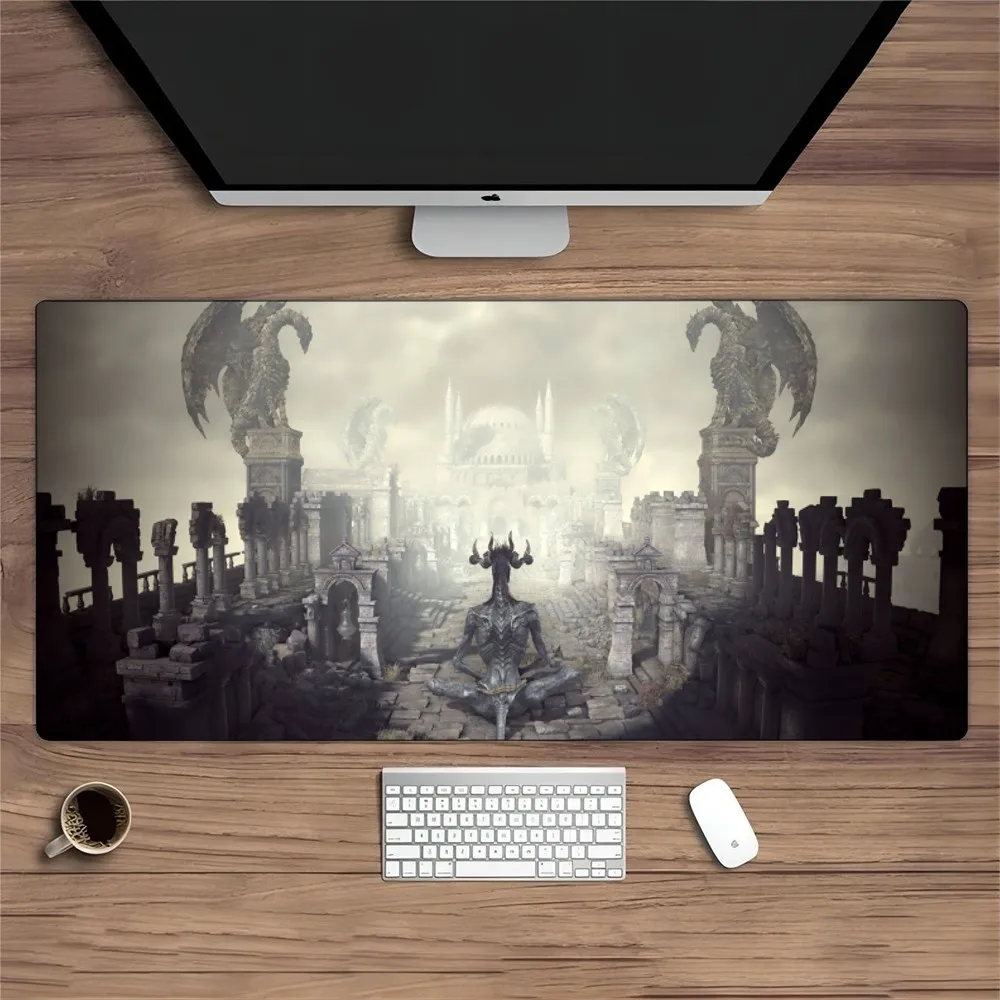 Dark Souls Mouse Pad Large Computer Gaming Accessories 1000x500mm MousePads Desk Mats Carpet garbinet player Anti-slip Laptop image 6