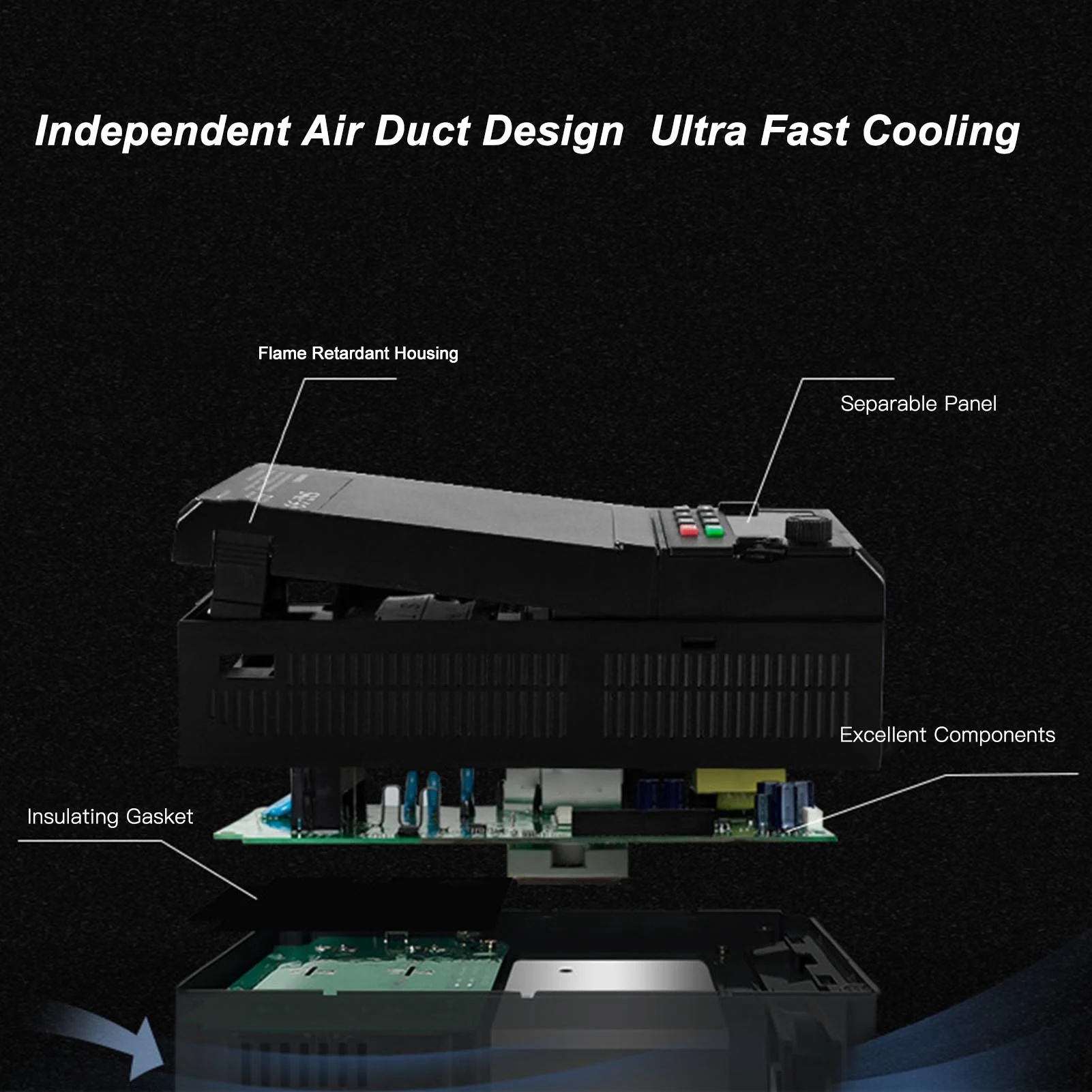 Variable Frequency Drive 7.5KW Vector Inverter Motor Speed Converter 3PH AC380V Input AC0‑380V Output