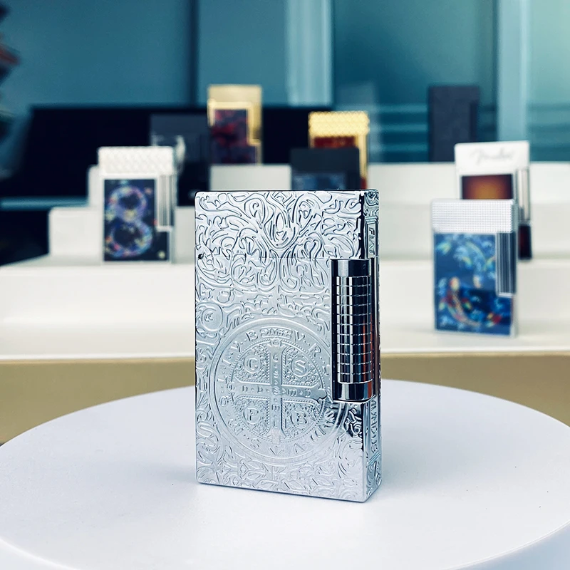 

Ping Sound Commemorative Edition Luxury Butane Lighter Single & Double Flame Natural Paint Cigarette Smoker's Choice 11808