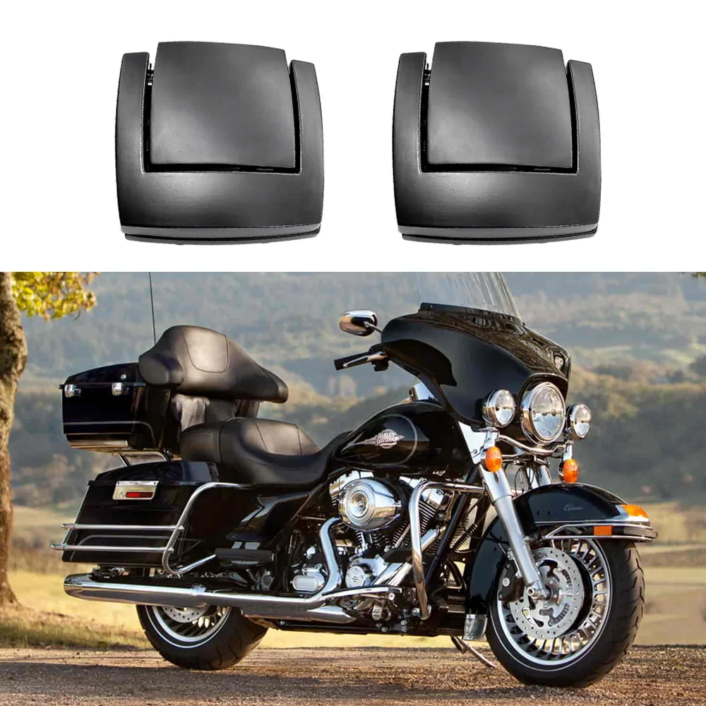 2pcs Motorcycle Trunk Latches Lock Pack Latch Hinges For Harley Tour Pack Pak Touring Classic Road Electra Glide Ultra Razor
