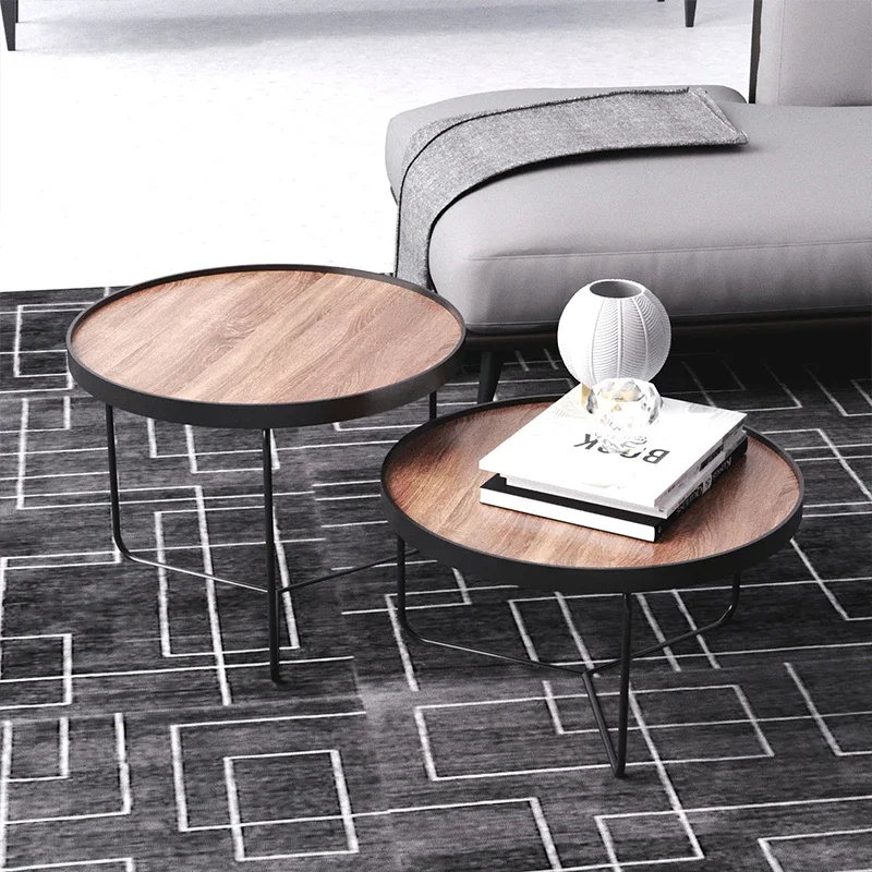 Modern Luxury Coffee Tables Nordic Aesthetic Minimalist Round Coffee Table Unique Glam Tavolino Da Salotto Living Room Furniture image 4
