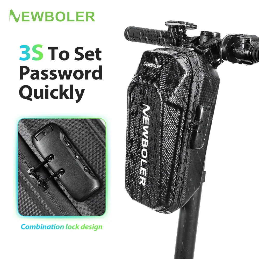 NEWBOLER 3L/5L Elektroroller-Tasche Zubehör Elektrofahrzeug-Tasche mit Zahlenschloss Wasserdichte Roller-Vordertasche Fahrradtasche ﻿ – Detail 7