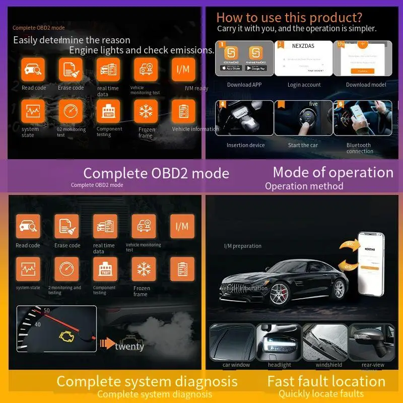 الماسح الضوئي الاحترافي لتشخيص السيارات المتنقلة - أداة مسح النظام الكامل مع 9 وظائف خاصة #3