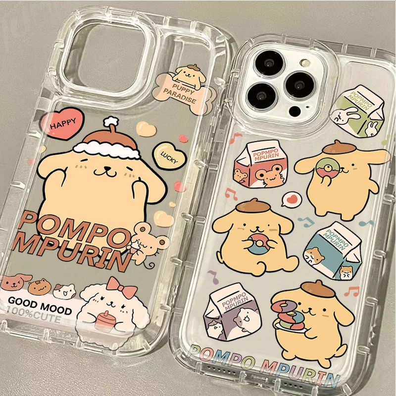 Saniro Pom Purin Case for Samsung Galaxy A15 A55 A05 A05S A14 A24 A13 A23 A73 A12 A22 A32 A52 A52S A72 A31 A51 A71 Silicone Capa