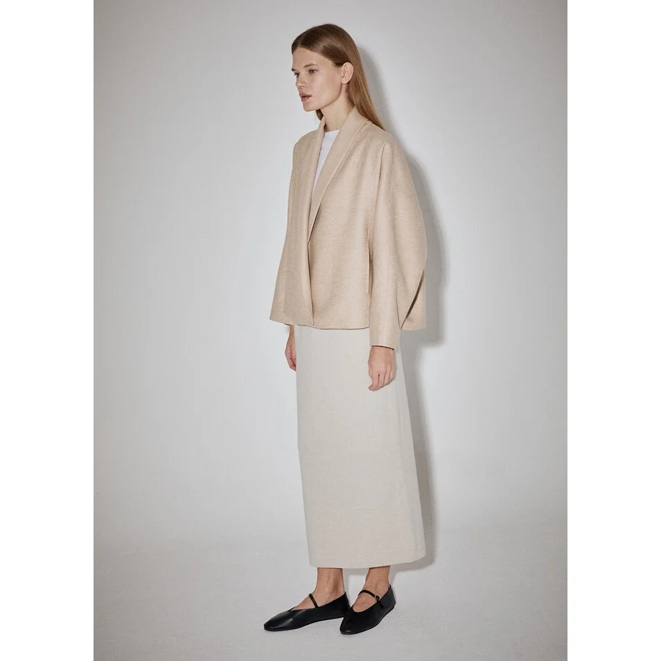 Set mit elastischer Taille und Rock und Gürtel, vielseitiges mittellanges koreanisches Sle-Pendel-Set in reiner Farbe, anderes Material mit mittlerer Taille