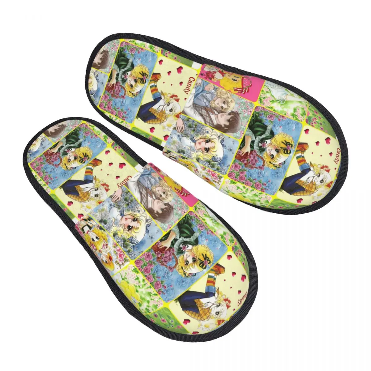 Custom Candy Candy Candice Anime Manga Girl Guest Slippers for Spa Women Cartoon Nime And Terence House Slipper