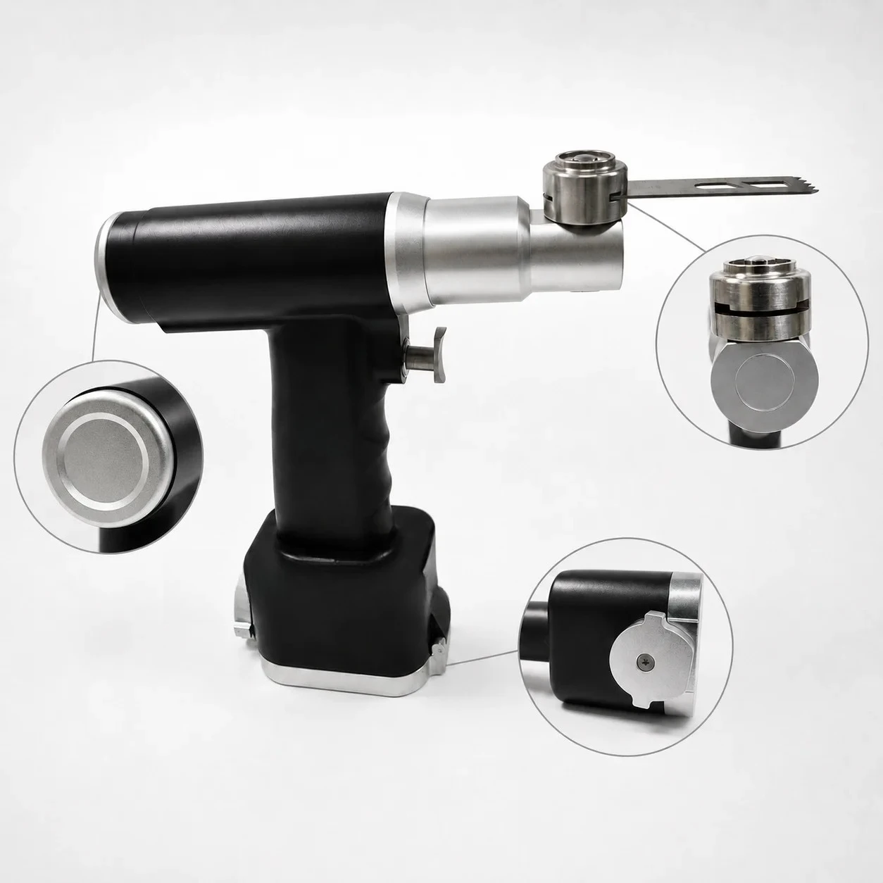 Sierra ósea oscilante ortopédica inalámbrica recargable con 3 cuchillas, instrumento quirúrgico eléctrico autoclavable