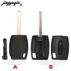 Etui na zdalny klucz transpondera jingyuqin dla Ford Fiesta Mondeo Focus C-Max S-Max Galaxy Kuga No Chip Cover HU101 Blank Blade