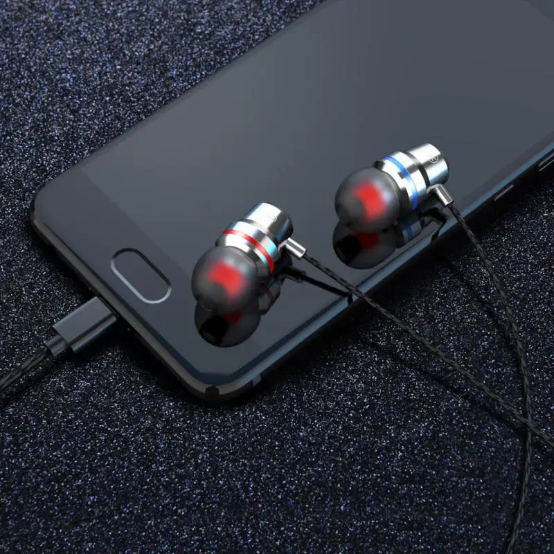 In-Ear Headphones For Earphone For Phone Stereo Bass Headset Metal Wired Earphone HiFi Headphones Mic for