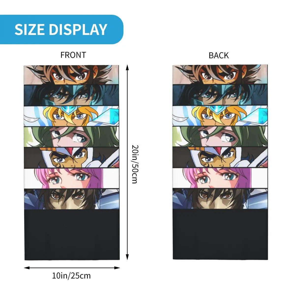 커스텀 레트로 황도십이궁 세인트 세이야 캐릭터 넥워머 남녀 겨울 스키 스카프 게이터 애니메이션 만화 얼굴 가리개