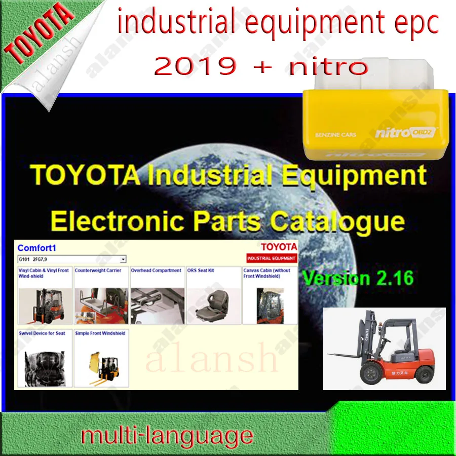 

for Toyota Industrial Equipment Electronic Parts Catalogue V2.16 Forklift I.E EPC with Nitro