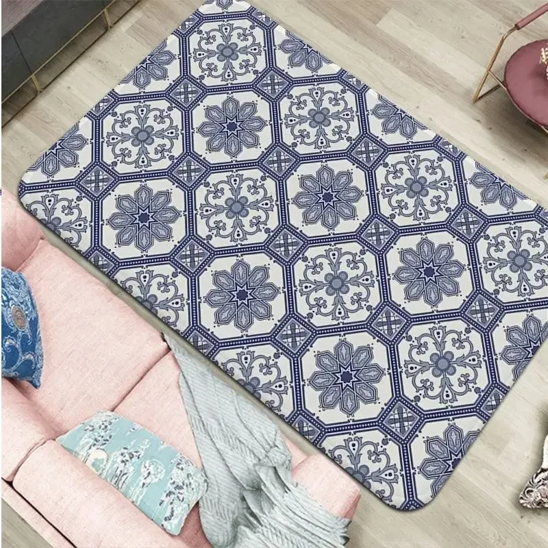 Moroccan ethnic home decoration floor carpet children\'s room bedroom door mat living room bathroom absorbent floor mat