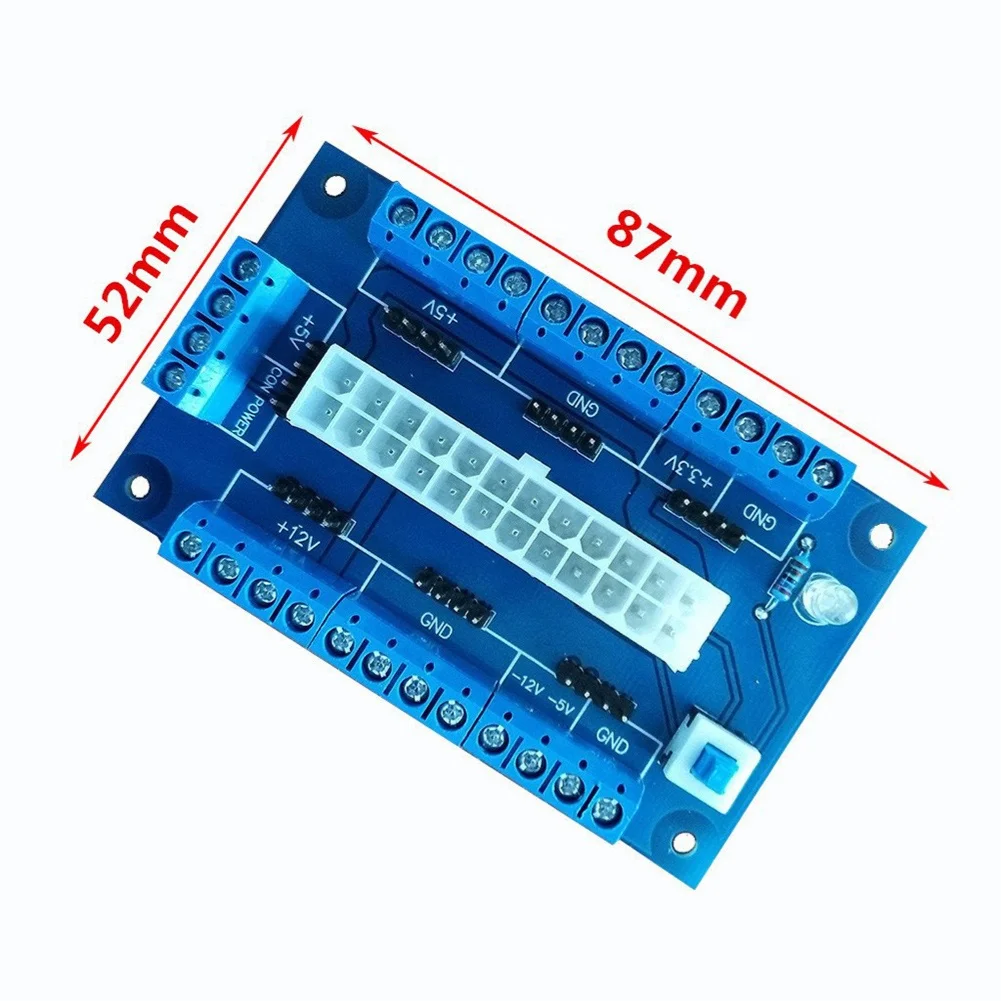 for atx Power Adapter Board with Multiple Voltage Outputs Including +12V 12V +5V 5V +3. for 3v for Experimental Power Setups