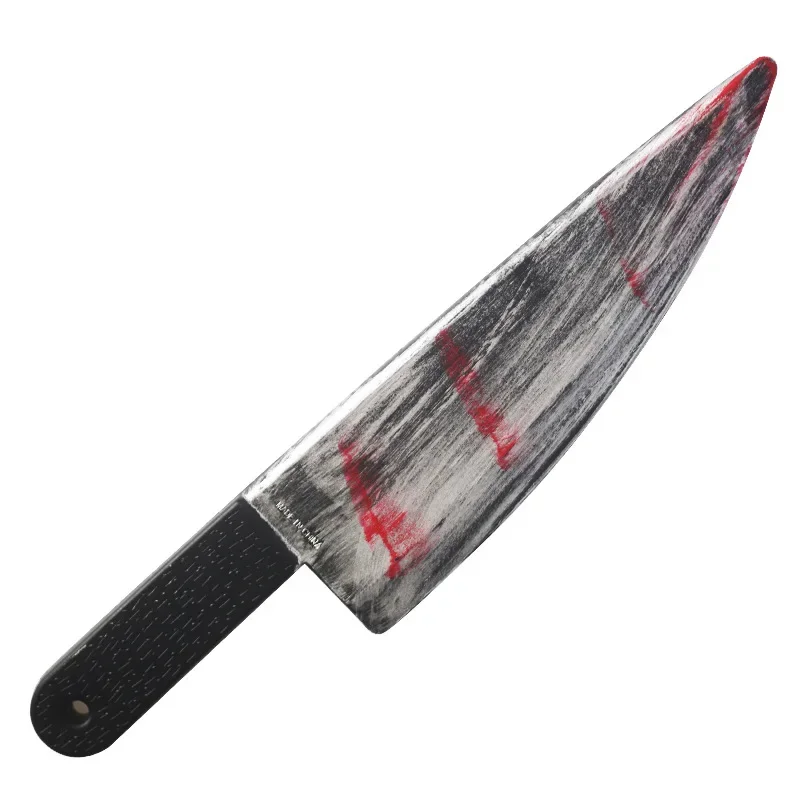 Halloween Bloody Knife  Party Decoration Sharp Plastic Toy Simulation Kitchen Knife Tricky Props Curved Knife Halloween Props