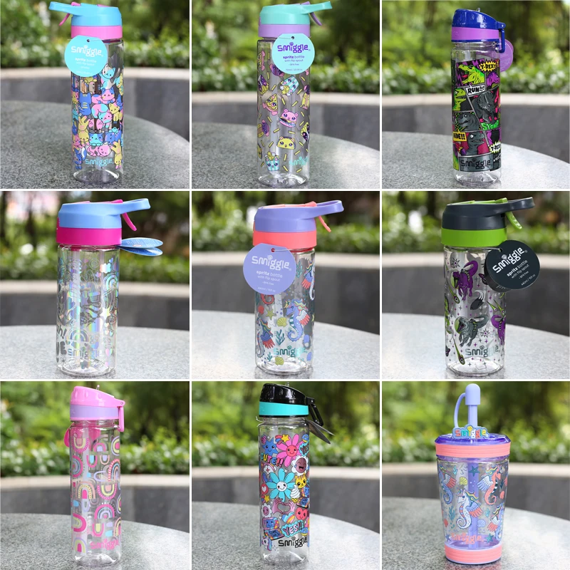 Genuine Australia Smiggle Pupils spray sports Large capacity water bottle straw cup Outdoor health water cup