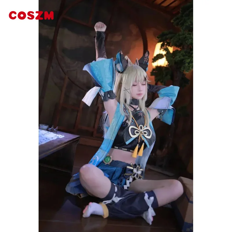 Костюм для косплея Genshin Impact Kirara, парик, игровая форма, головной убор, хвост, кошка, карниз, Vision Inazuma Party M ZML