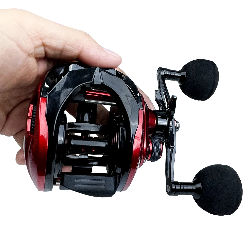 

8+1 Bearings Baitcast Reel 15KG Max Drag Gear Ratio 6.4:1 Carbon Frame Freshwater Saltwater Fishing Wheel Baitcasting Reels Pike