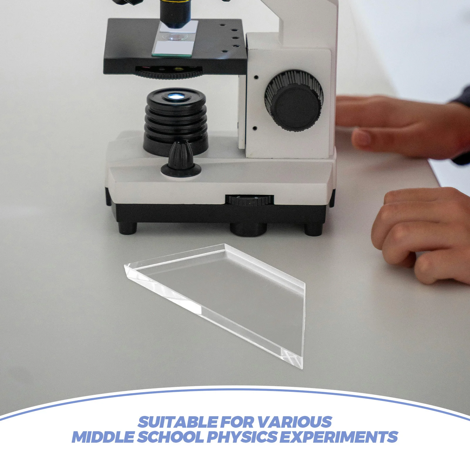 Lentille optique trapézoïdale en verre Transparent, pour expérience physique et scientifique, accessoire optique, équipement d'expérimentation