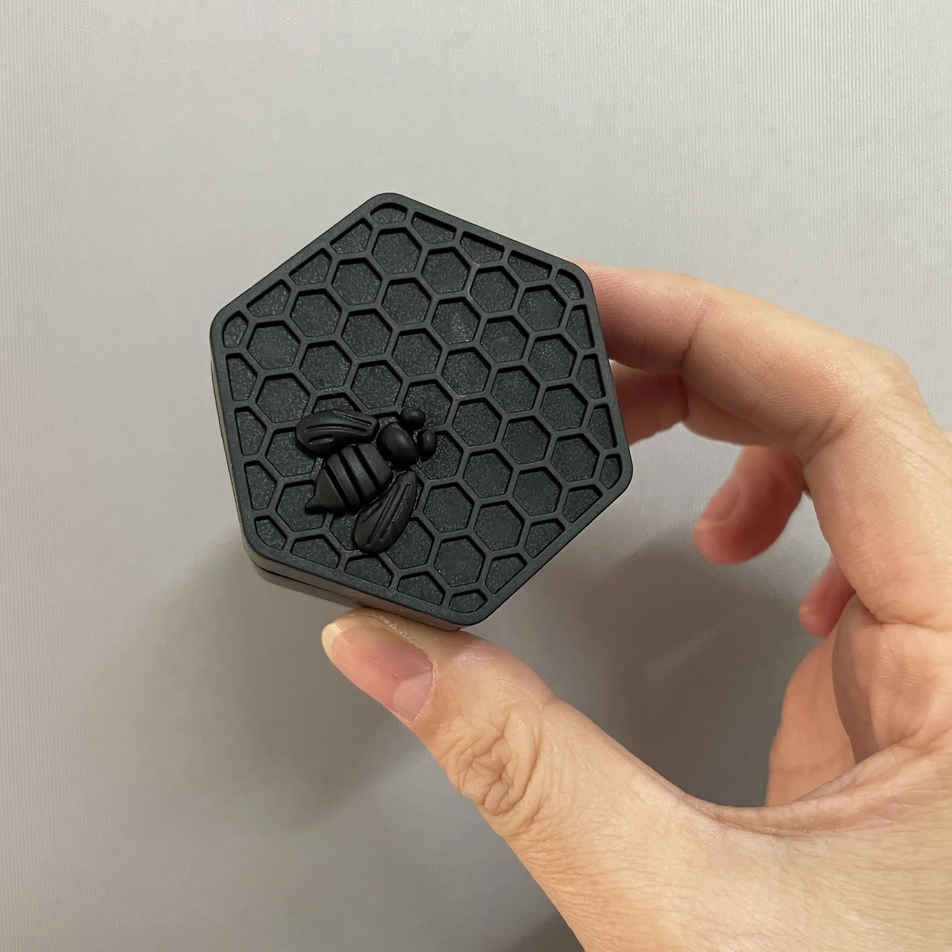 Solid Black Silicone Honeycomb Stash Container 26ML