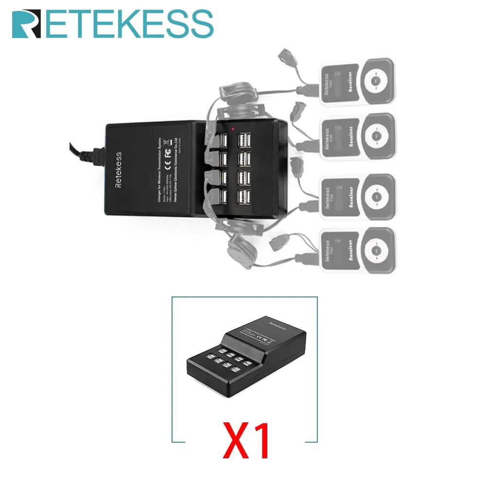 Retekess T130 T131 Tour Guide Accessories Tour Guide Wireless Audio System Wireless Audio Transmitter Receiver For Training