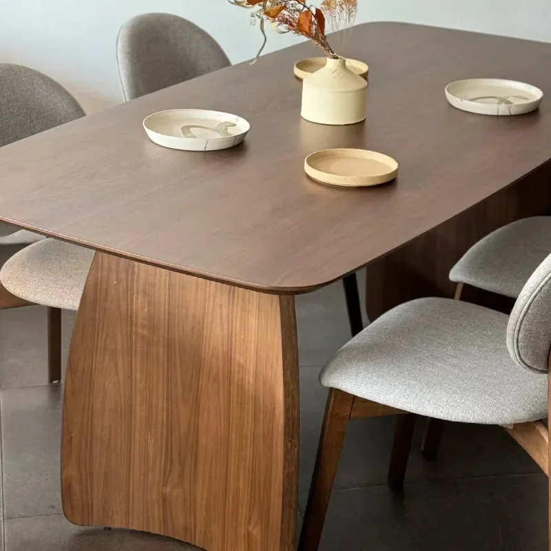 for Solid Wood Dining Table Nordic Retro Home Small Apartment Wabi Sabi Style Log Desk Negotiation Table Workbench
