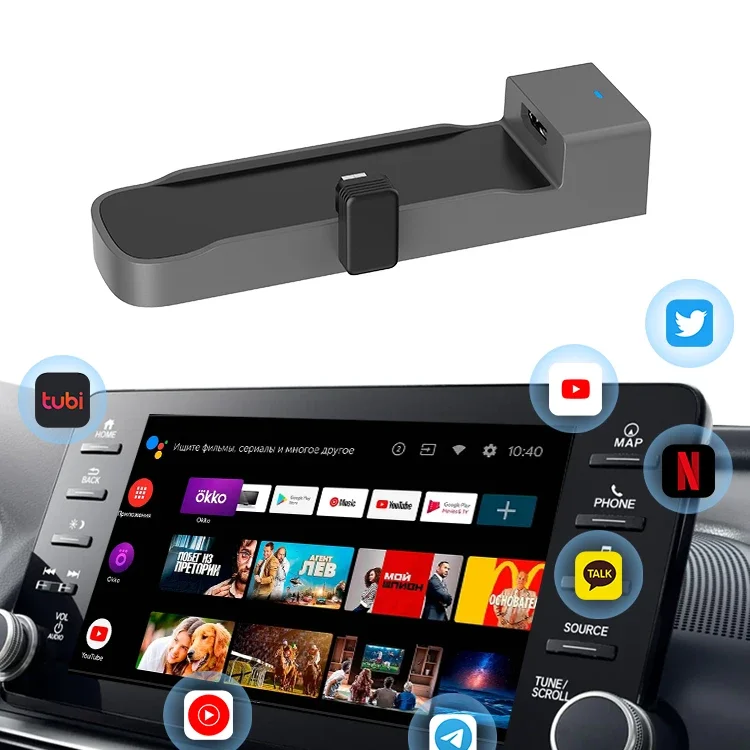 

In stock New Carplay Hdmi Usb Multimedia Adapter Car Tv Mate Fire Drive Stick Video Dongle 1080P for Most Cars Youtube Netflix T