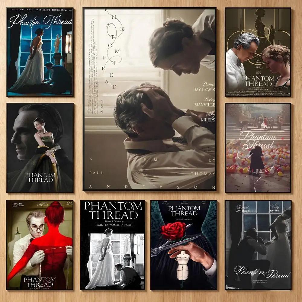 Elegant Film P-Phantom Thread Poster Classic Self-Adhesive PP Wall Sticker for Living Room Bar Decor Gift