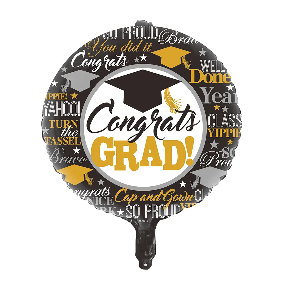 بالون فيلم ألومنيوم للتخرج مقاس 18 بوصة يهنئة لحفلات التخرج وحفلات التخرج