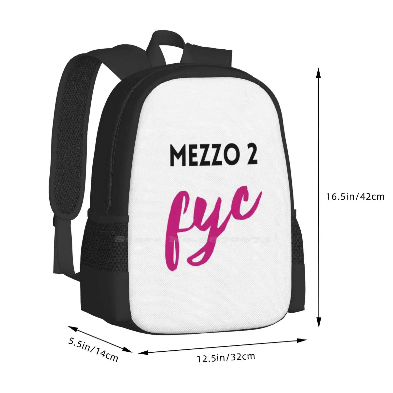 Mezzo 2 And Logo 3D Print Design Backpack Student Bag Farnham Youth Choir Fyc Charity Youthchoir