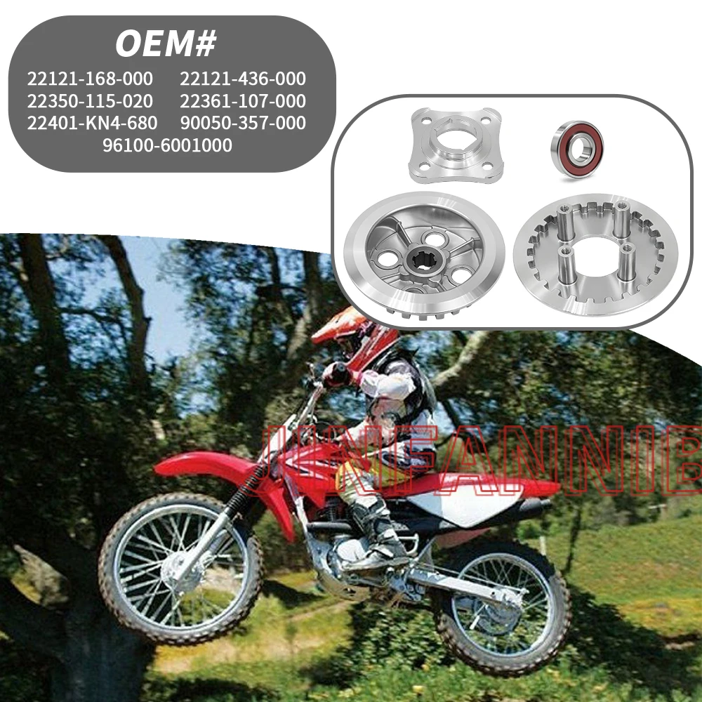Clutch Center Inner Hub & Outer Pressure Plates Kit for Honda CRF100F 2004-2010 2011 2012 2013