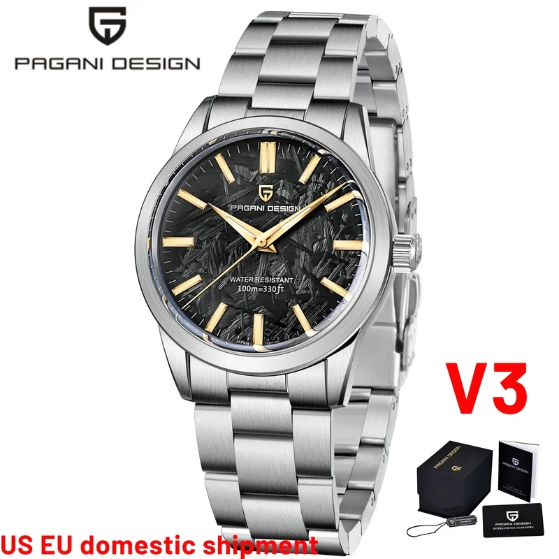 2026 PAGANI DESIGN PD1734 Luxury Ultra-Thin Quartz Watch for Men, 40mm Dial AR-Coated Sapphire Crystal Fashion Wristwatch