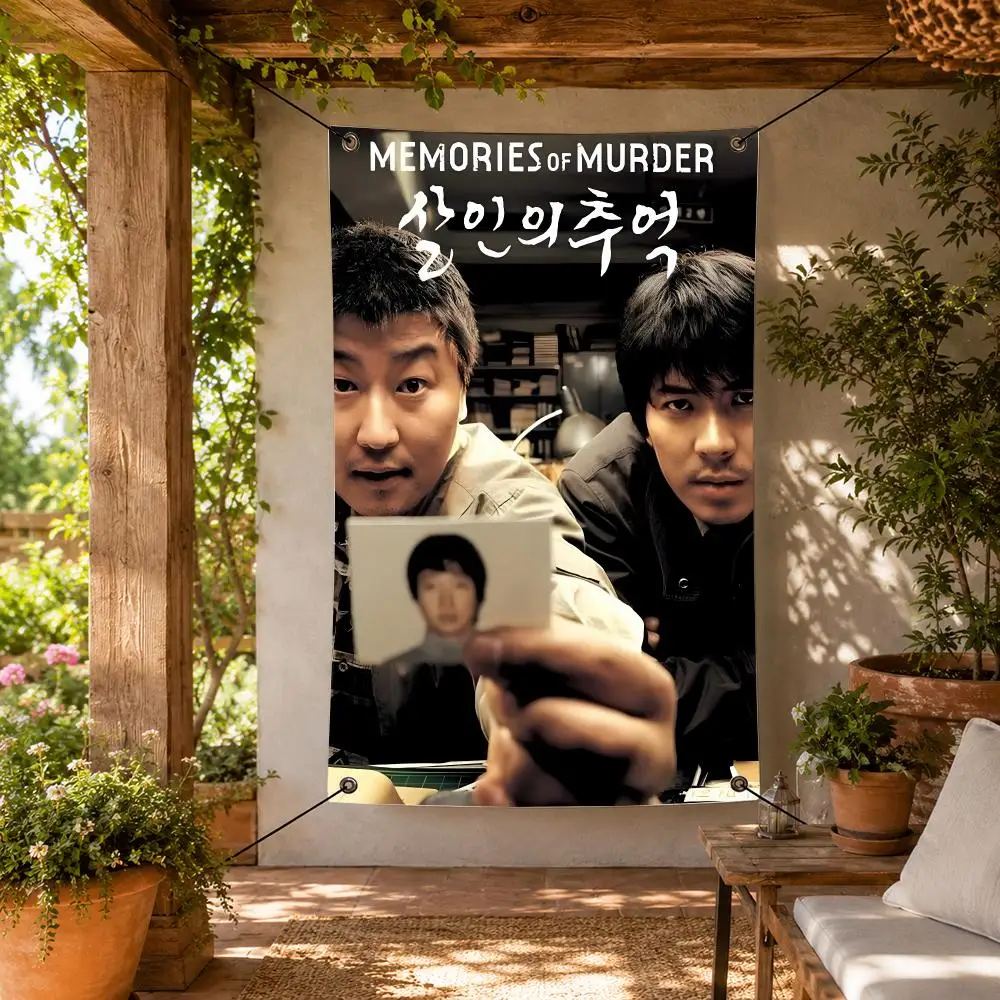 Movie M-Memories of Murder Flags Decorative Flag Banner for Indoor Outdoor Wall Garden Yard Porch Patio Home Party Decor