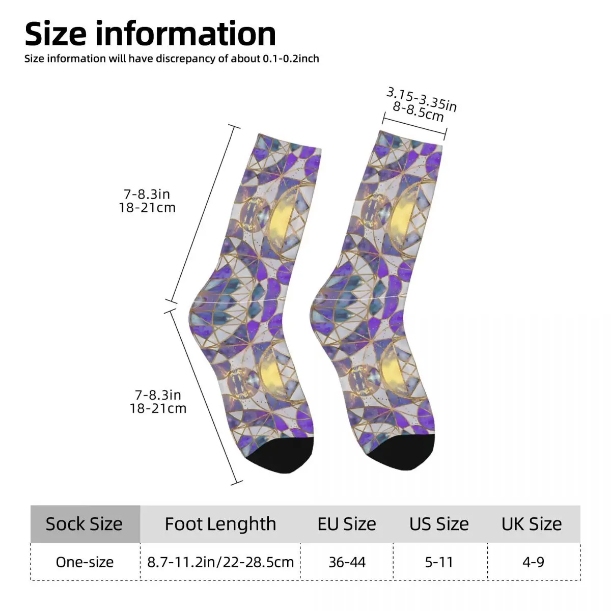 Web Of Wyrd Purple Painted Texture Viking Sock Printed Man Polyester