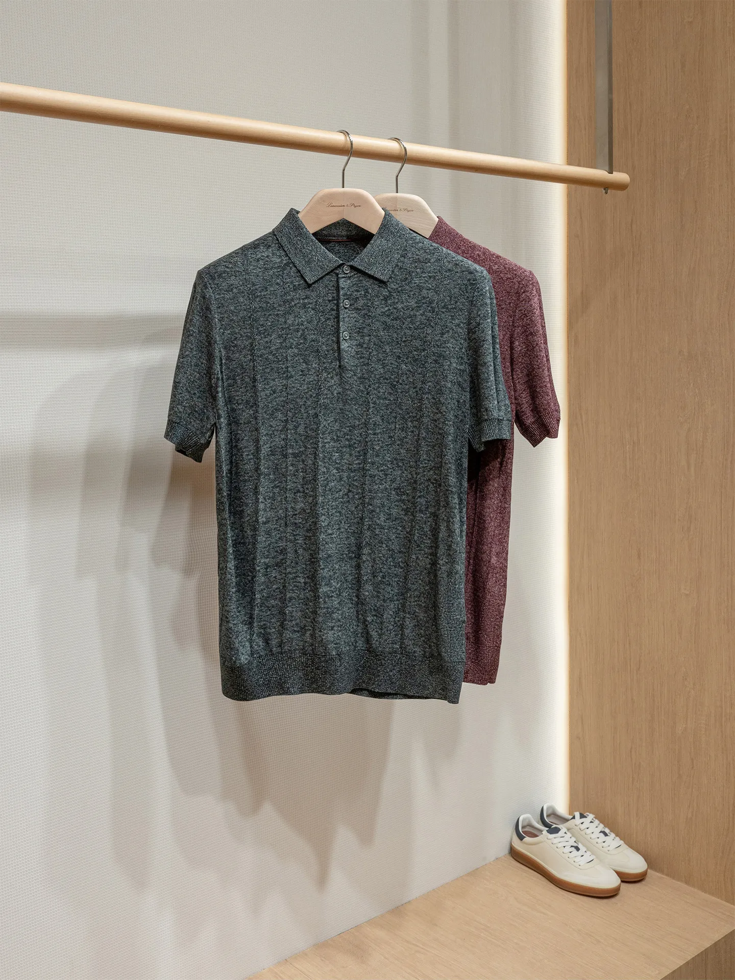 Blended summer men's jacquard lapel short-sleeved POLO knitted sweater