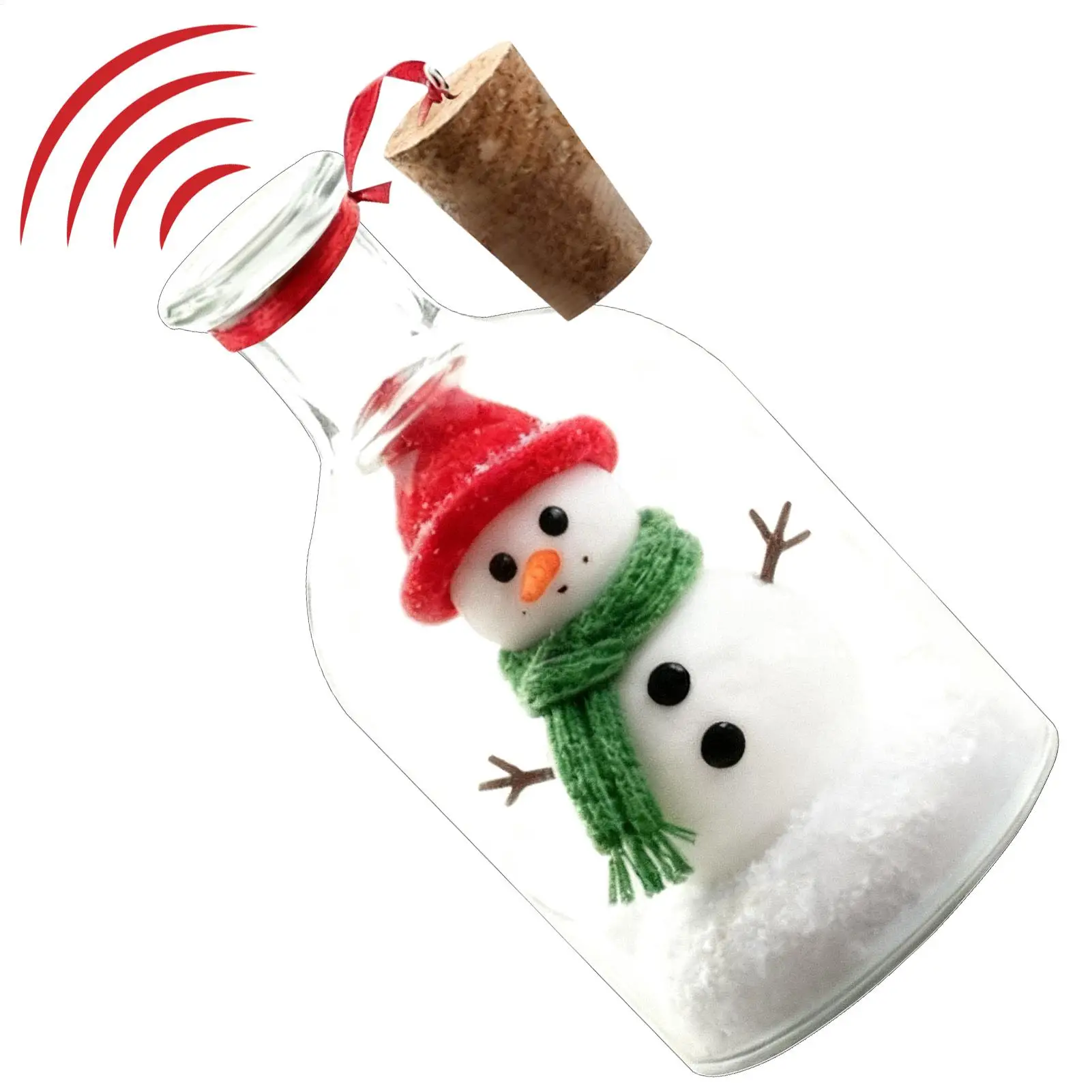 زينة عيد الميلاد القابلة للتسجيل، ديكور موسمي للعطلات، رسالة صوتية، ديكور زجاجة للآباء والأزواج، ديكورات العائلات