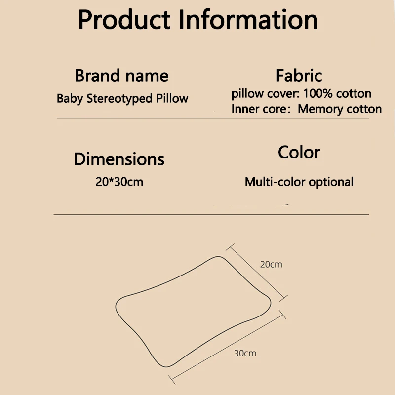 Детская подушка для сна новорожденных Подушка с эффектом памяти 20x30 мм вогнутая антиофсетная детская подушка для кровати с мультяшным рисунком
