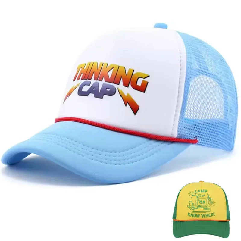 

Спортивная шляпа незнакомца в стиле ретро, бейсбольная кепка Дастина, сетчатые шапки для мышления, аксессуары унисекс для взрослых, регулируемая опора, уличная кепка