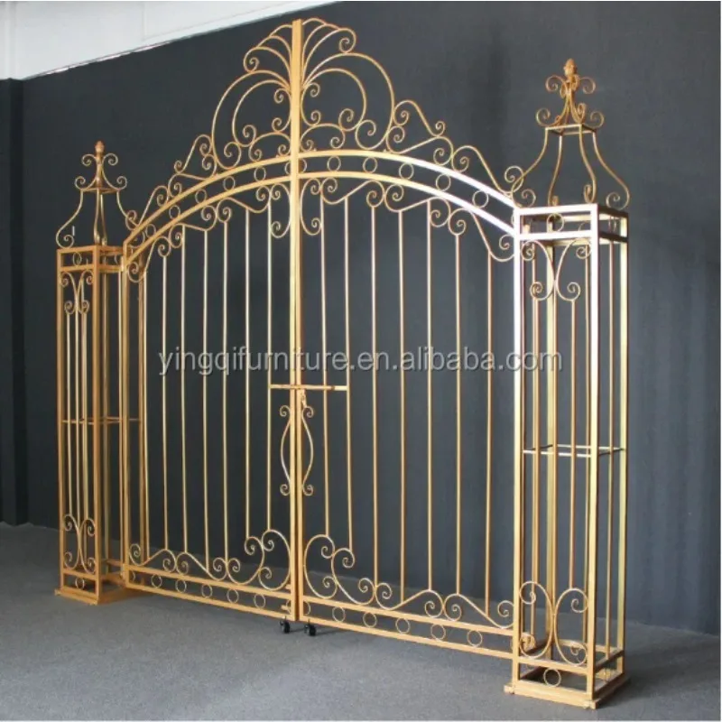 ديكور مرحلة الزفاف بوابة معدنية فرنسية #6