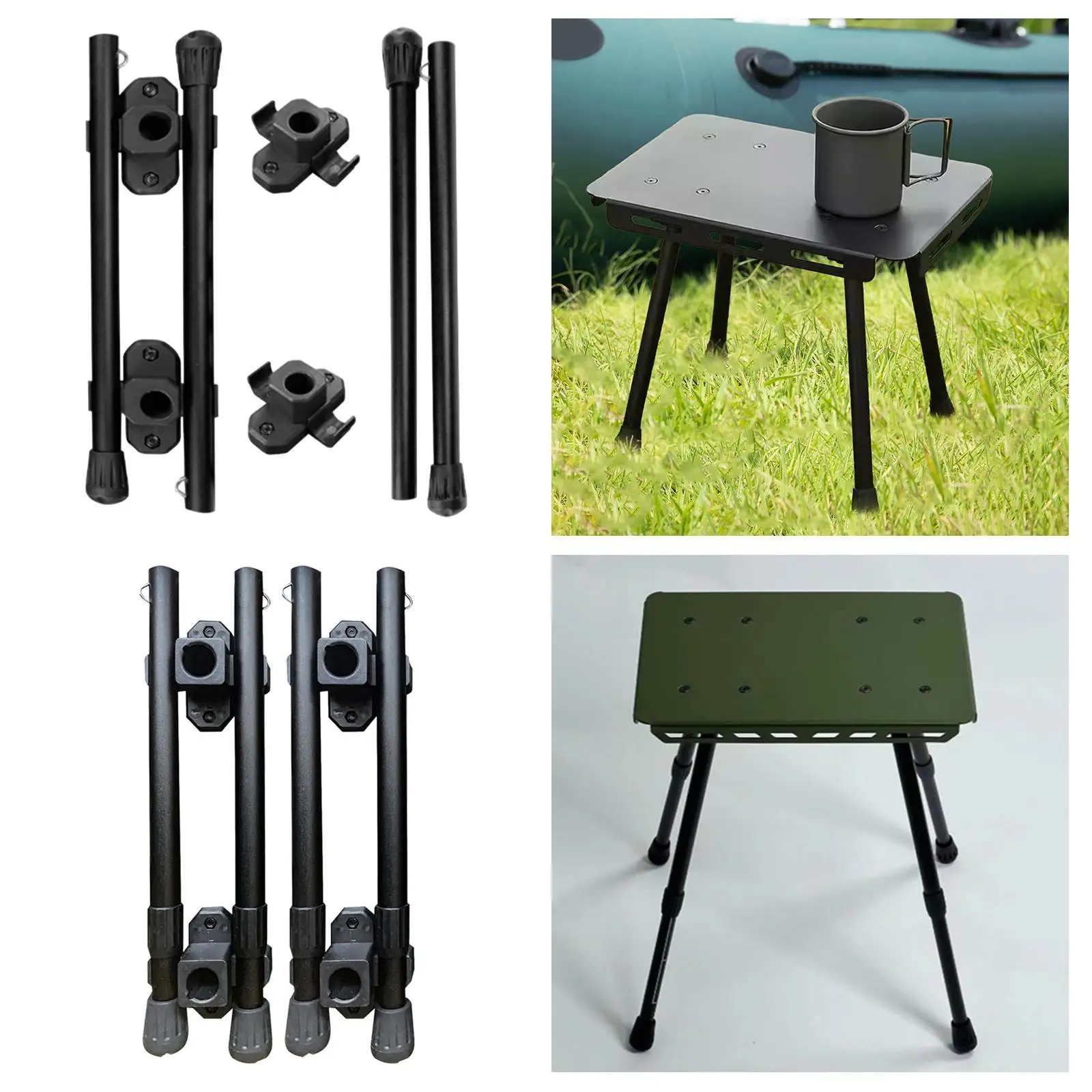 

4 Pieces Camping Table Brackets Furniture Removable Foldedtable Legs for Longboard Bench Backpacking Picnic Outdoor Sports BBQ
