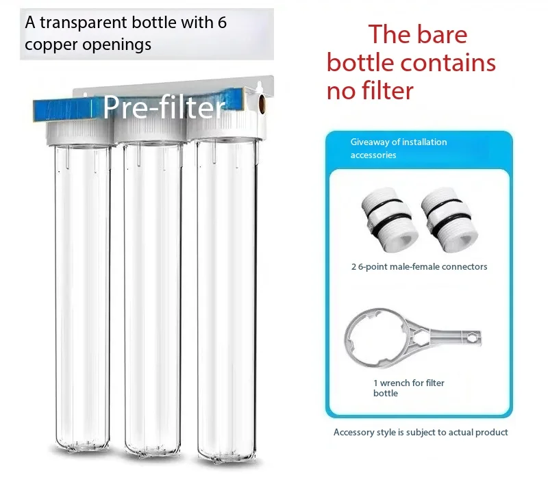 

Pre filter thickened blue bottle transparent bottle water purifier 20 three-stage water purifier