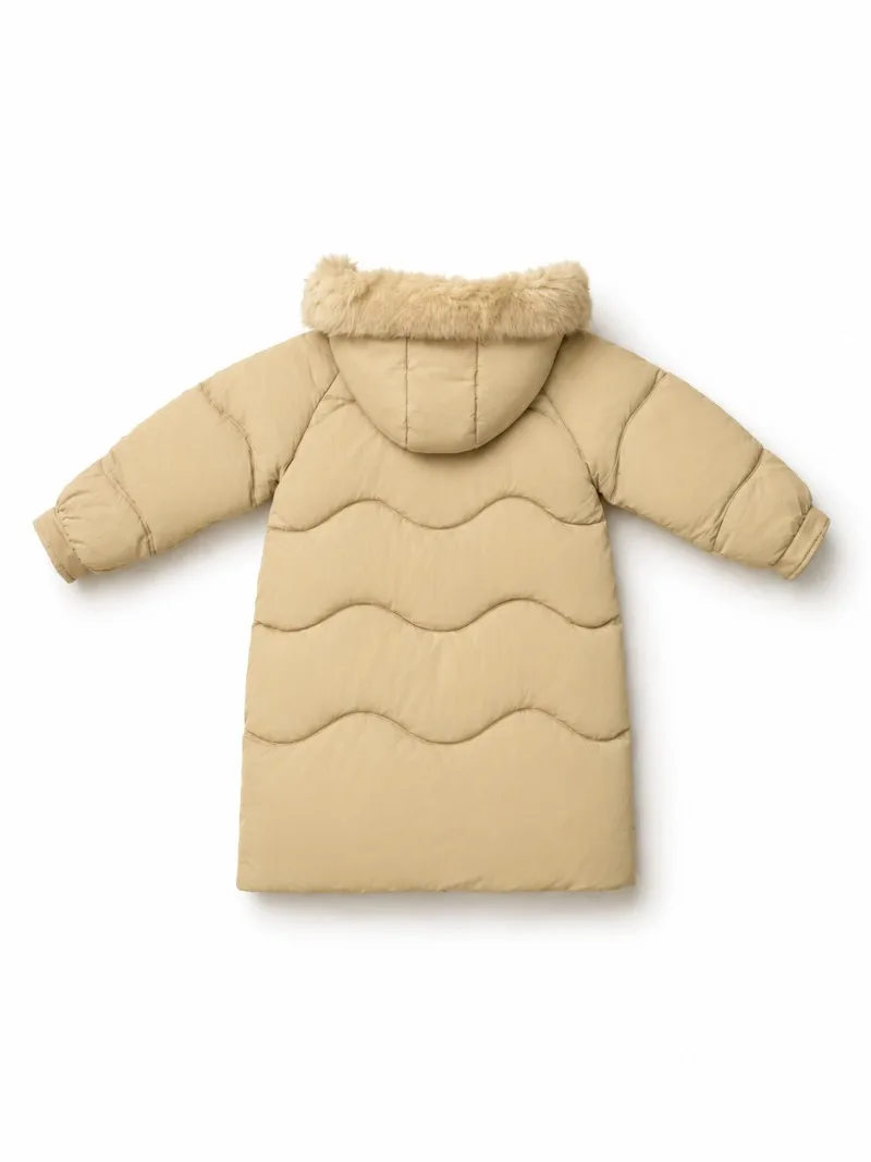 UNITIM Winter Junior Mädchen Praka 5-14 Jahre Teenager Mädchen Kunstpelzkragen Mittellange Jacke Kinder Mädchen Dicke Warme Reißverschluss-Oberbekleidung – Detail 13