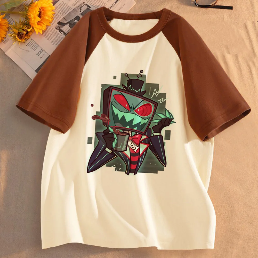 Hazbin Hotel top tees female goth party y2k gyaru jojifuku shirt dollette alternative  japanese