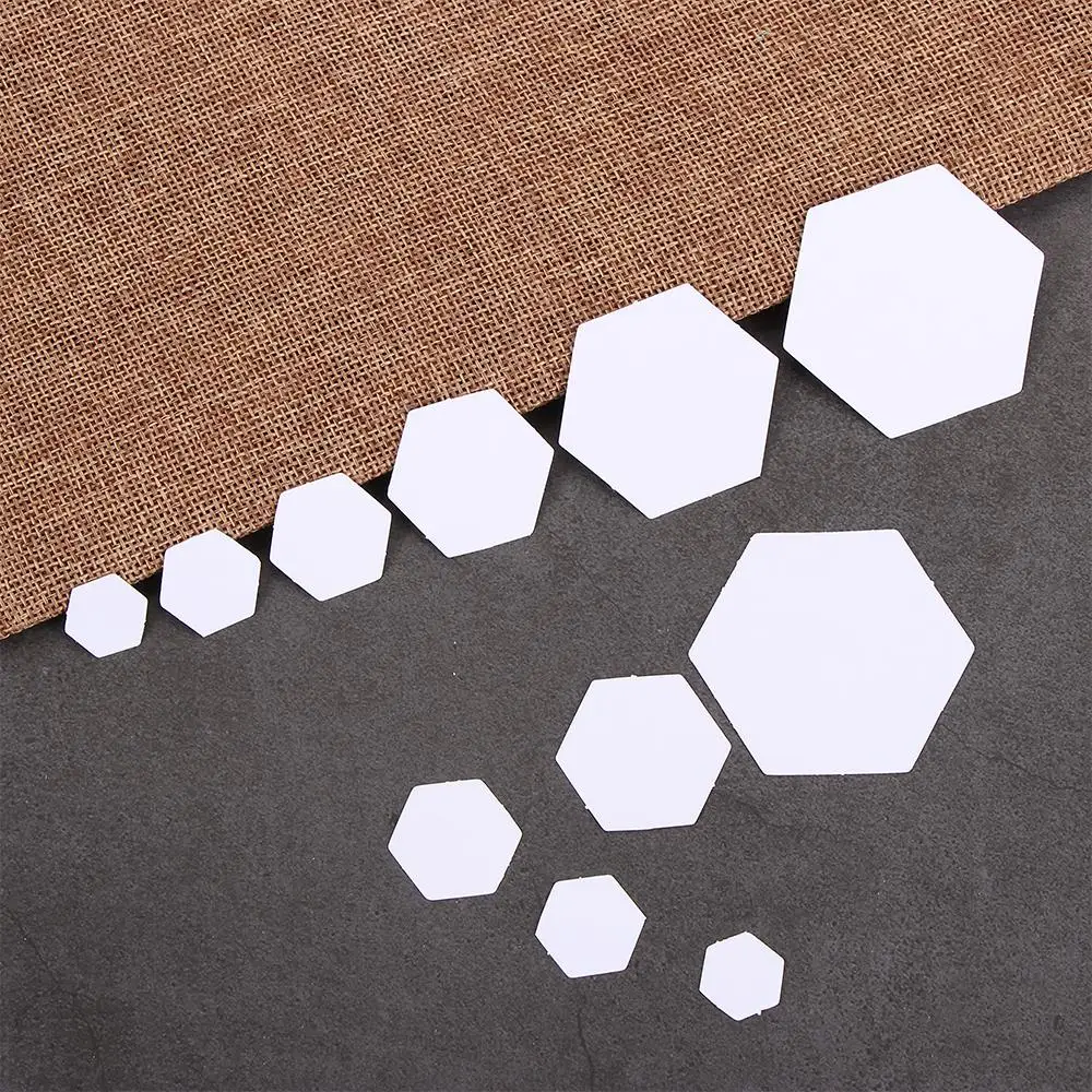 100PCS Sewing Patterns Craft Handmade Hexagon Templates Quilting Garment Fabric Patchwork Paper