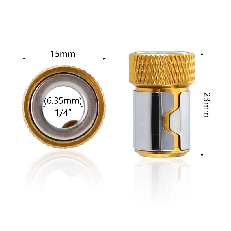 Imagem -03 - Anel de Liga Magnética Universal Chave de Fenda Bits Anti-corrosão Broca Magnetizer Forte 6.35 mm
