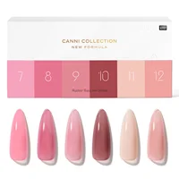 Juego de esmaltes en Gel para uñas CANNI, 9ml x 6 uds., sin TPO, gelatina, Base de goma rosa desnuda, refuerzo de Gel de construcción UV, Kit de Gel LED UV para remojo